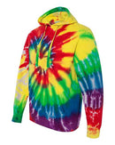 Dyenomite - Multi-Color Spiral Pullover Hooded Sweatshirt - 854MS