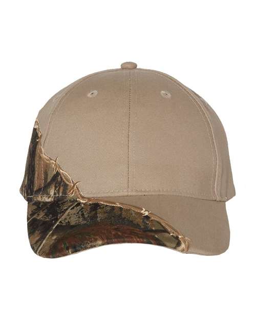 Kati - Camo with Barbed Wire Embroidery Cap - LC4BW