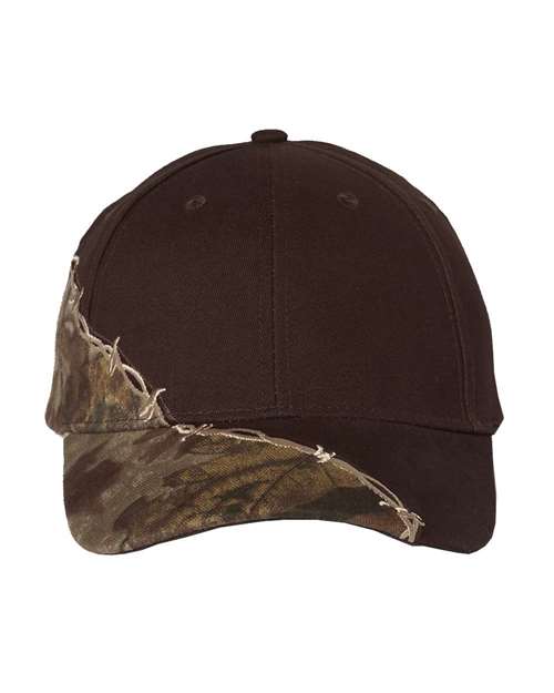 Kati - Camo with Barbed Wire Embroidery Cap - LC4BW