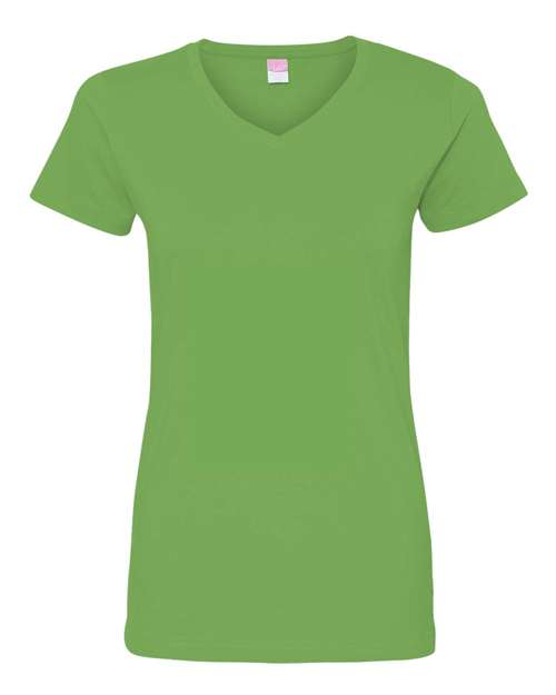 LAT - Women's V-Neck Fine Jersey Tee - 3507