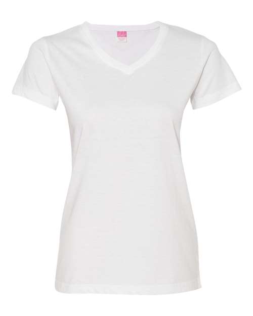 LAT - Women's V-Neck Fine Jersey Tee - 3507 (More Color)