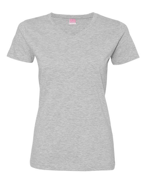 LAT - Women's V-Neck Fine Jersey Tee - 3507