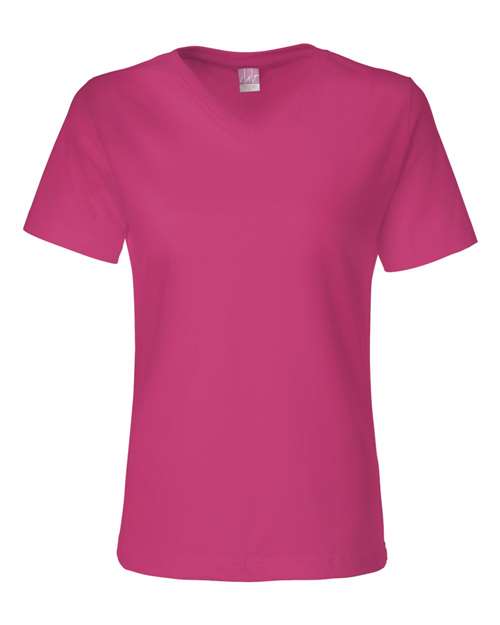 LAT - Women's V-Neck Premium Jersey Tee - 3587