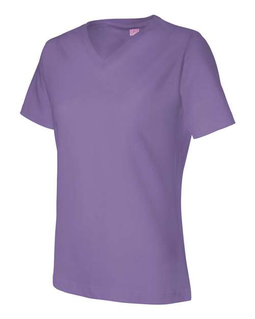 LAT - Women's V-Neck Premium Jersey Tee - 3587