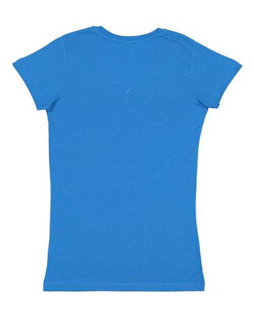 LAT - Junior Fit V-Neck Fine Jersey Tee - 3607