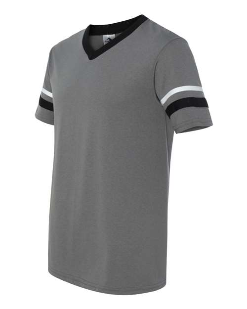 Augusta Sportswear - V-Neck Jersey with Striped Sleeves - 360