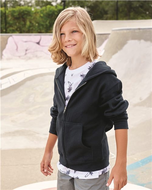 Independent Trading Co. - Youth Midweight Full-Zip Hooded Sweatshirt - SS4001YZ