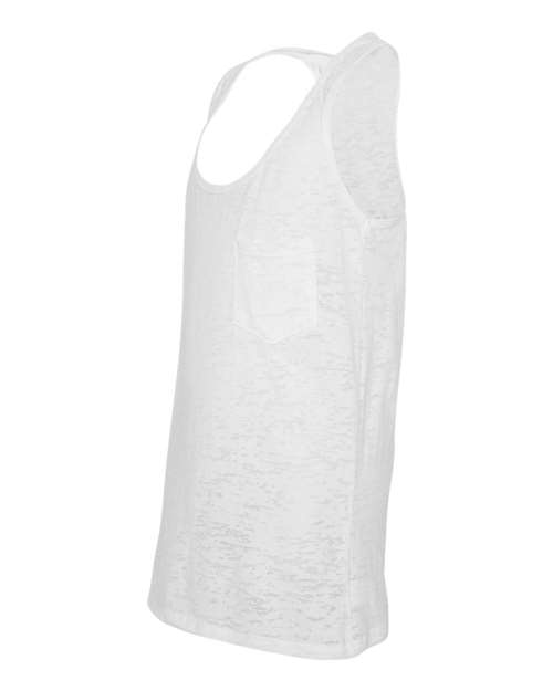 Blue 84 - USA-Made Juniors' Burnout Tank Top with a Pocket - JBTT