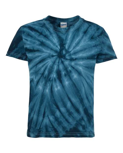 Dyenomite - Youth Cyclone Vat-Dyed Pinwheel Short Sleeve T-Shirt - 20BCY