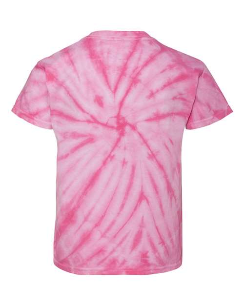 Dyenomite - Youth Cyclone Vat-Dyed Pinwheel Short Sleeve T-Shirt - 20BCY