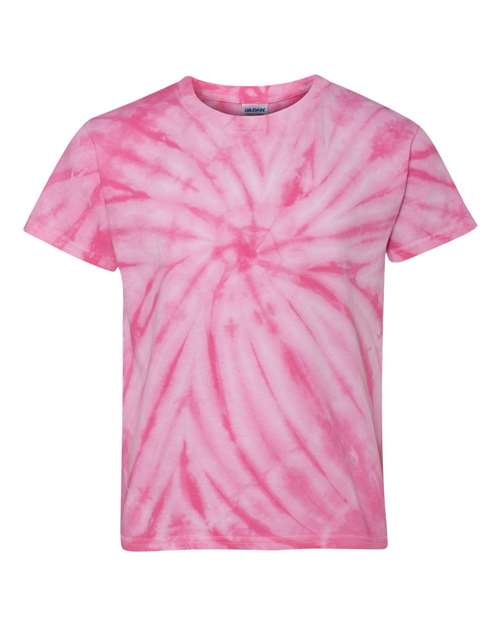 Dyenomite - Youth Cyclone Vat-Dyed Pinwheel Short Sleeve T-Shirt - 20BCY