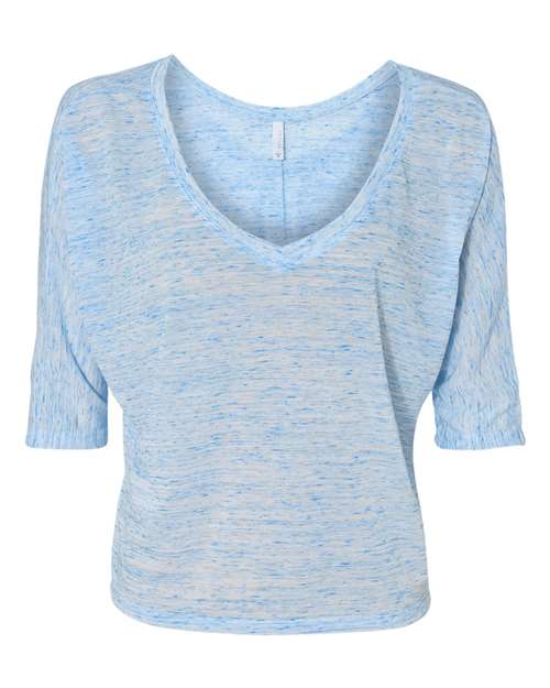 BELLA + CANVAS - Women's Flowy Boxy Half-Sleeve V-Neck Tee - 8825