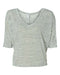 BELLA + CANVAS - Women's Flowy Boxy Half-Sleeve V-Neck Tee - 8825