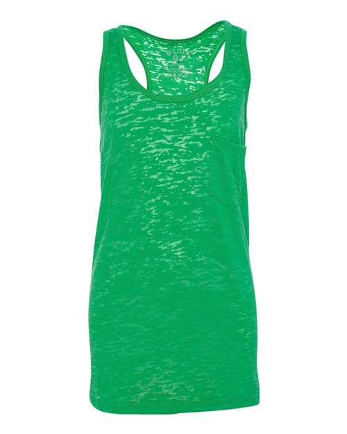 Blue 84 - USA-Made Juniors' Burnout Tank Top with a Pocket - JBTT