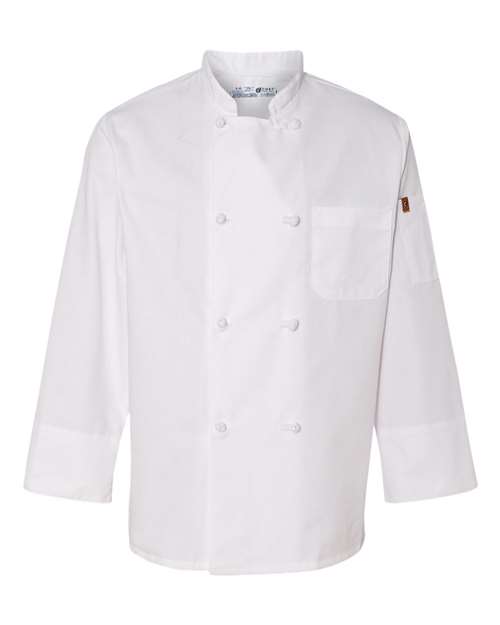 Chef Designs - Eight Knot Button Chef Coat with Thermometer Pocket - 0414