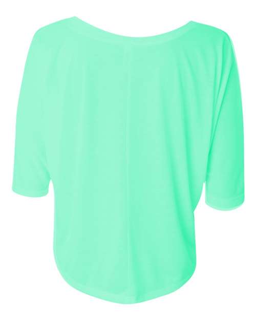 BELLA + CANVAS - Women's Flowy Boxy Half-Sleeve V-Neck Tee - 8825