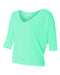 BELLA + CANVAS - Women's Flowy Boxy Half-Sleeve V-Neck Tee - 8825