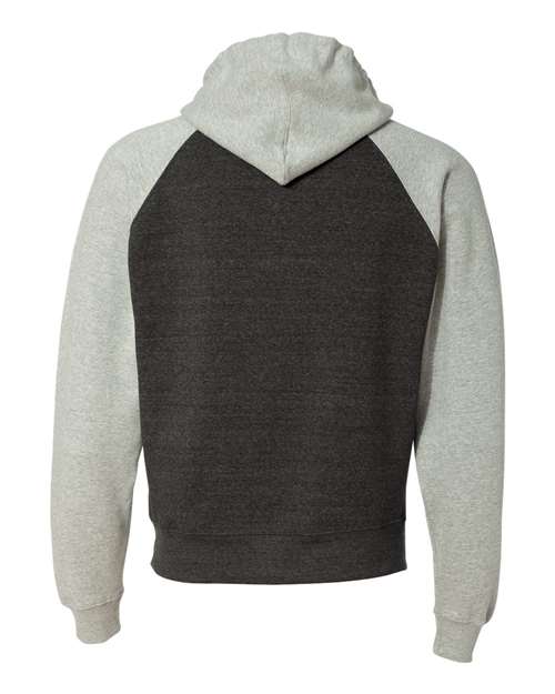 J. America - Triblend Raglan Full-Zip Hooded Sweatshirt - 8874