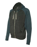 J. America - Triblend Raglan Full-Zip Hooded Sweatshirt - 8874