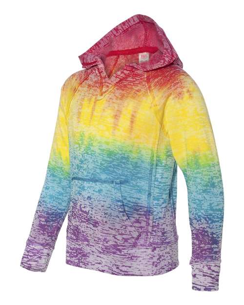 MV Sport - Girls’ Courtney Burnout V-Notch Hooded Sweatshirt - W1162Y