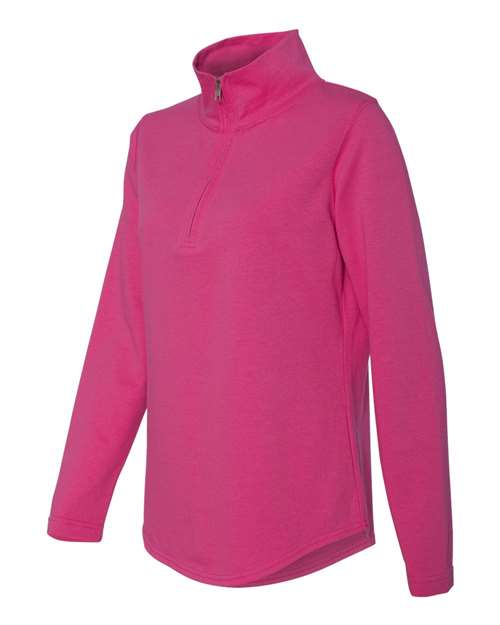 LAT - Women's Quarter Zip French Terry Pullover - 3764