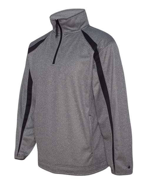 Badger - Pro Heather Fusion Performance Fleece Quarter-Zip Pullover - 1481