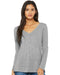 BELLA + CANVAS - Women's Flowy Long Sleeve V-Neck Tee - 8855