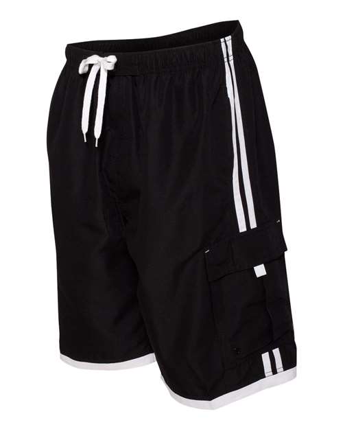 Burnside - Striped Swim Trunks - 9401