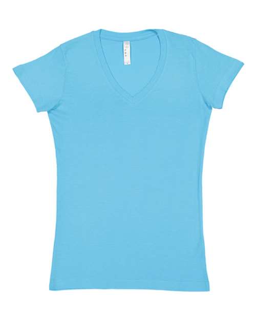 LAT - Junior Fit V-Neck Fine Jersey Tee - 3607