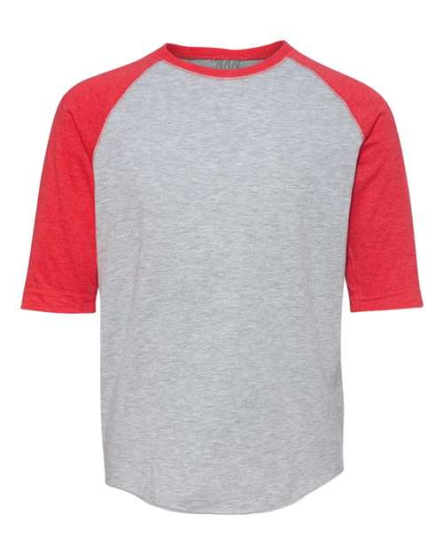 LAT - Youth Baseball Fine Jersey Three-Quarter Sleeve Tee - 6130