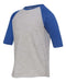 LAT - Youth Baseball Fine Jersey Three-Quarter Sleeve Tee - 6130