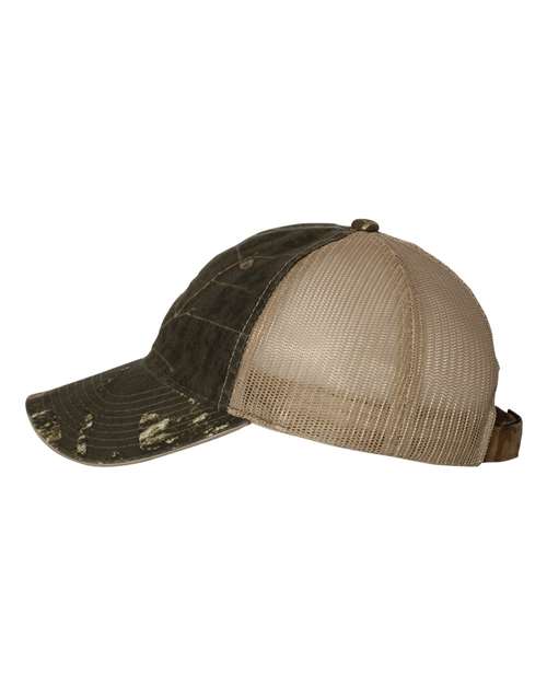 Outdoor Cap - Washed Brushed Mesh-Back Camo Cap - CGWM301