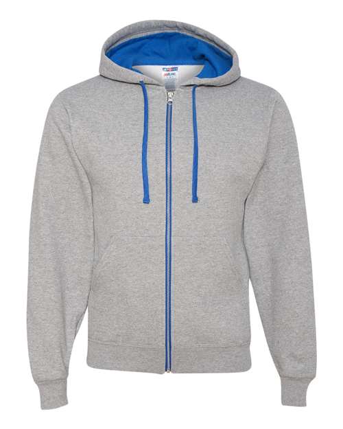 JERZEES - NuBlend Colorblocked Full-Zip Hooded Sweatshirt - 93CR