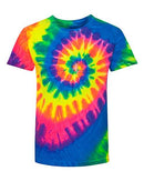 Dyenomite - Youth Multi-Color Spiral Tie-Dyed T-Shirt - 20BMS