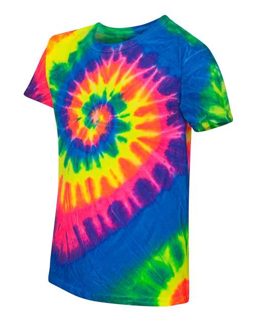 Dyenomite - Youth Multi-Color Spiral Tie-Dyed T-Shirt - 20BMS