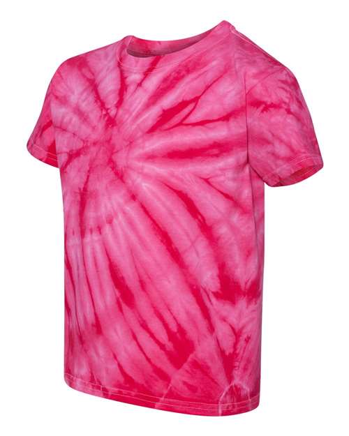 Dyenomite - Youth Cyclone Vat-Dyed Pinwheel Short Sleeve T-Shirt - 20BCY