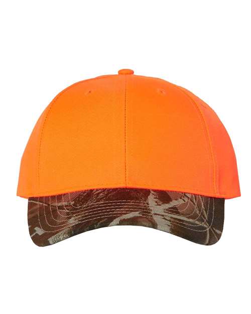 Kati - Solid Crown with Camo Visor Cap - LC25