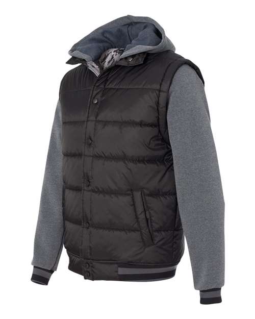 Burnside - Nylon Vest with Fleece Sleeves - 8701