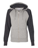 J. America - Women’s Glitter French Terry Full-Zip Hooded Sweatshirt - 8868