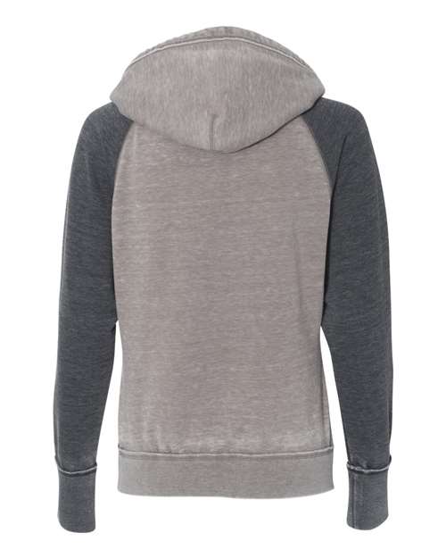 J. America - Women's Zen Fleece Raglan Hooded Sweatshirt - 8926