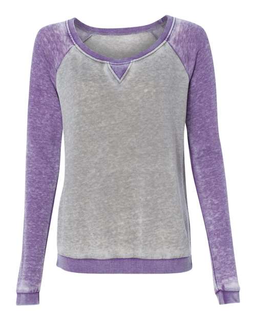 J. America - Women’s Zen Fleece Raglan Sweatshirt - 8927