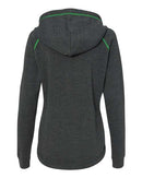 J. America - Women's Half-Zip Triblend Hooded Pullover Sweatshirt - 8876