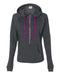 J. America - Women's Half-Zip Triblend Hooded Pullover Sweatshirt - 8876