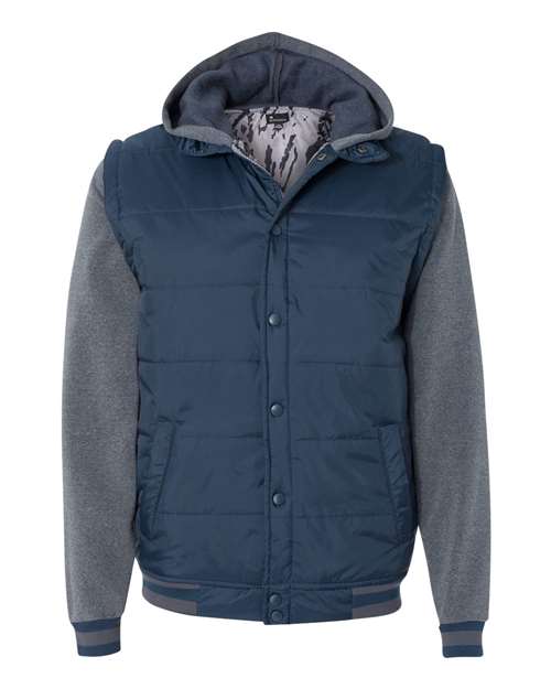 Burnside - Nylon Vest with Fleece Sleeves - 8701