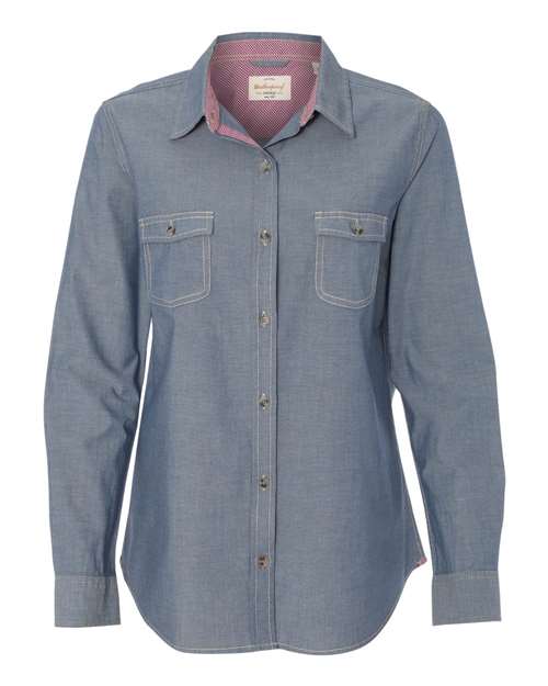 Weatherproof - Women's Vintage Chambray Long Sleeve Shirt - W154885