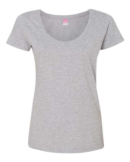 LAT - Women's Scoop Neck Fine Jersey Tee - 3504