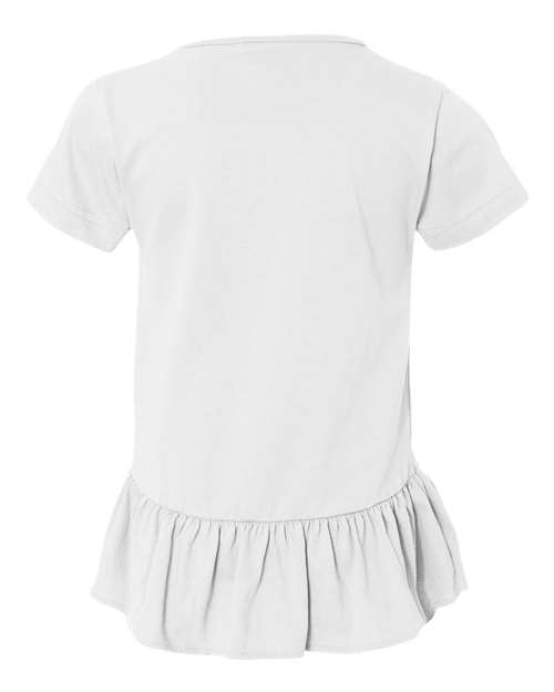 LAT - Girls' Ruffle Fine Jersey Tee - 2627