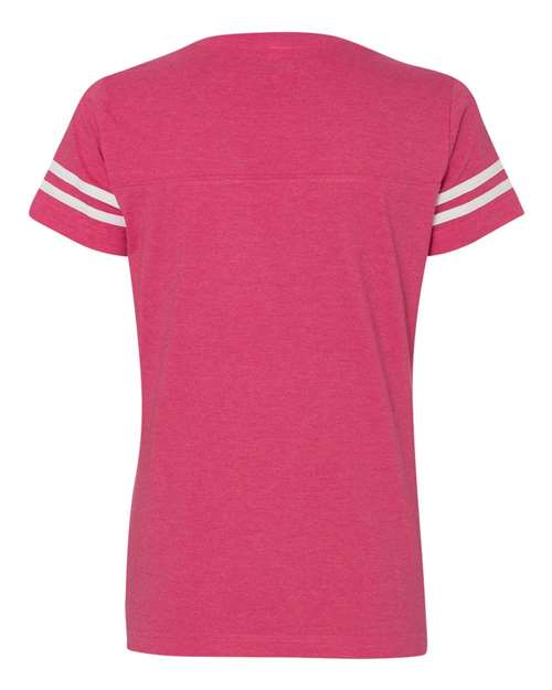 LAT - Women's Football V-Neck Fine Jersey Tee - 3537