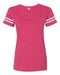 LAT - Women's Football V-Neck Fine Jersey Tee - 3537