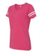 LAT - Women's Football V-Neck Fine Jersey Tee - 3537